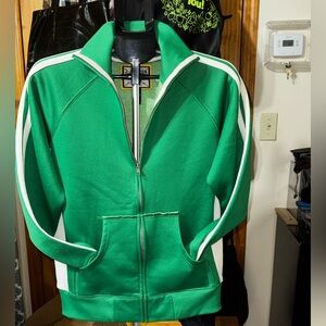J. America I Men’s I Athletic Zip-Up I Varsity Jacket with White Stripes